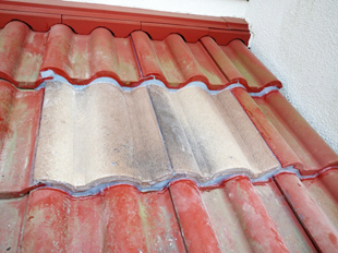 14かわら１枚交換完了