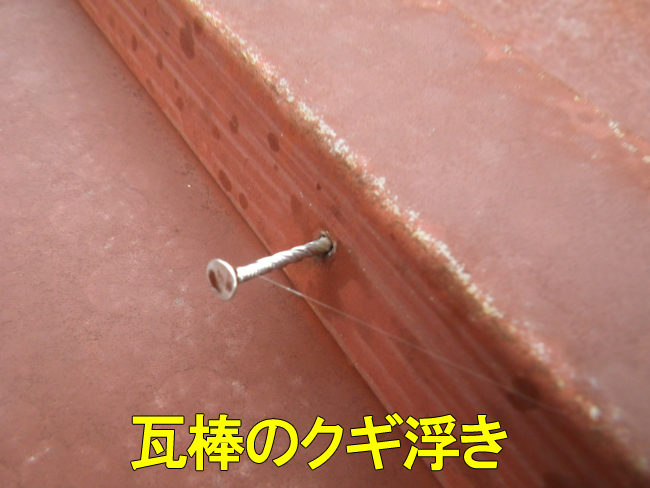 20トタン屋根クギ浮き