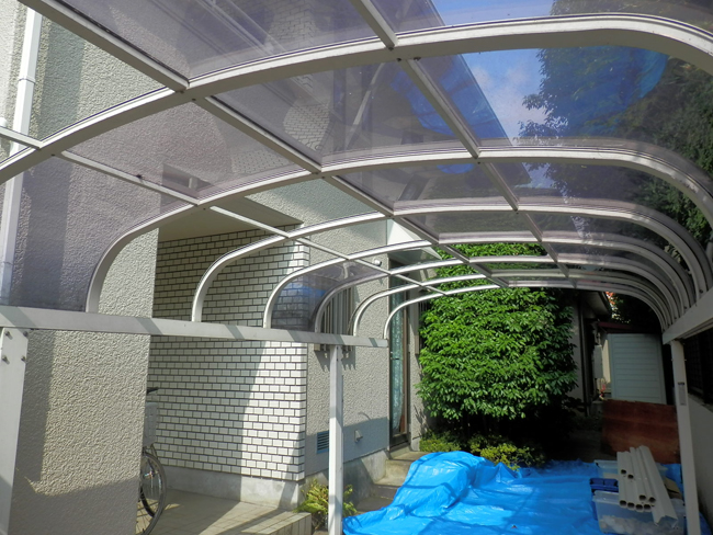 カーポート修理後:複数枚