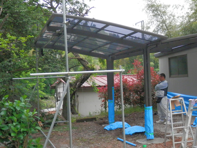 カーポート修理:倒れ後