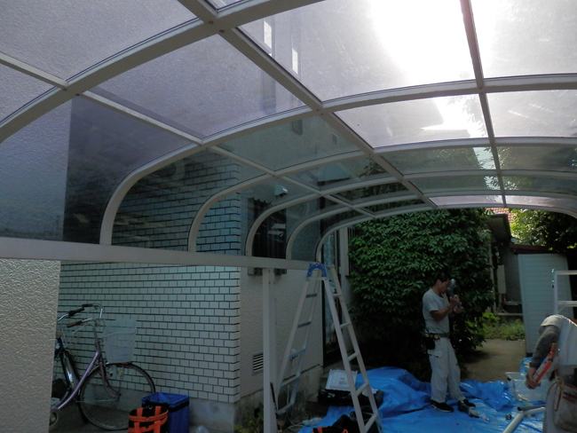 カーポート修理後:複数枚