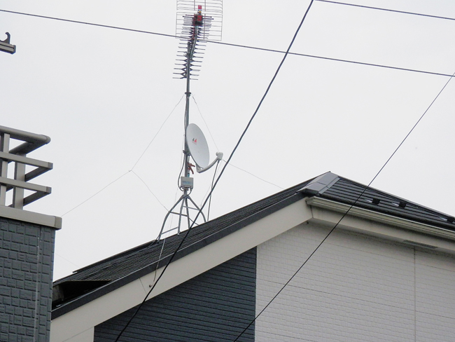 テレビアンテナ修理完了