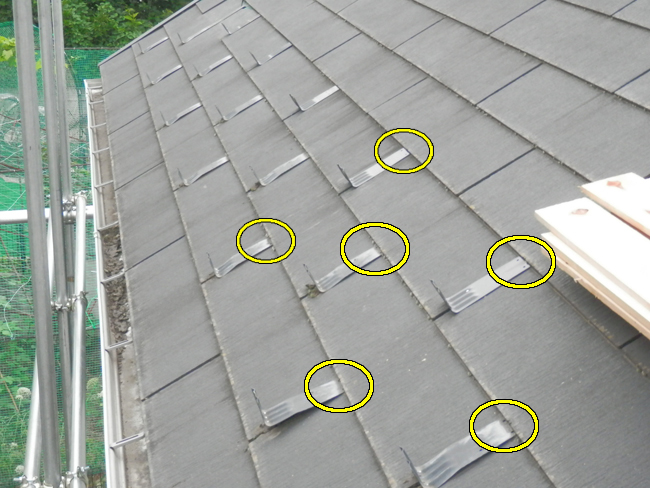 雪止め:スレート上下