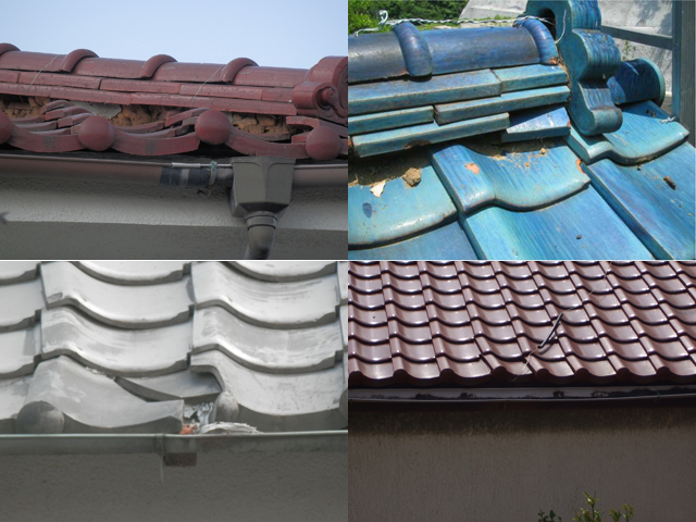 母屋の屋根修理