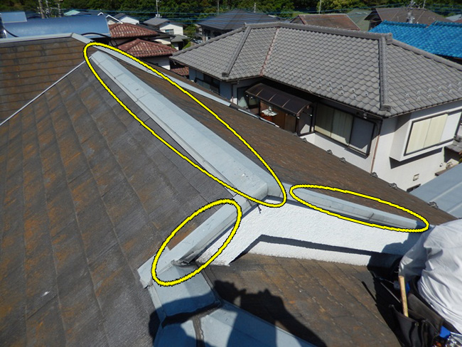 雨仕舞い:棟板金