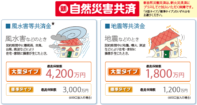 台風:全労災:新自然災害共済