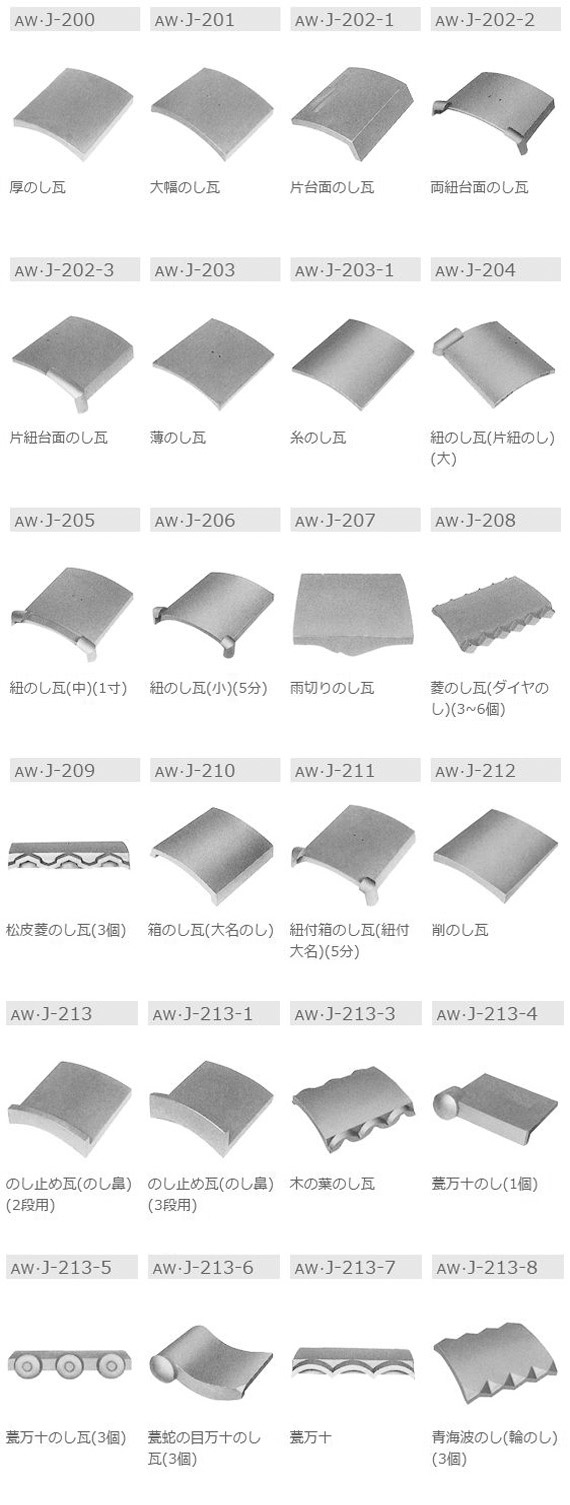 のし瓦の種類